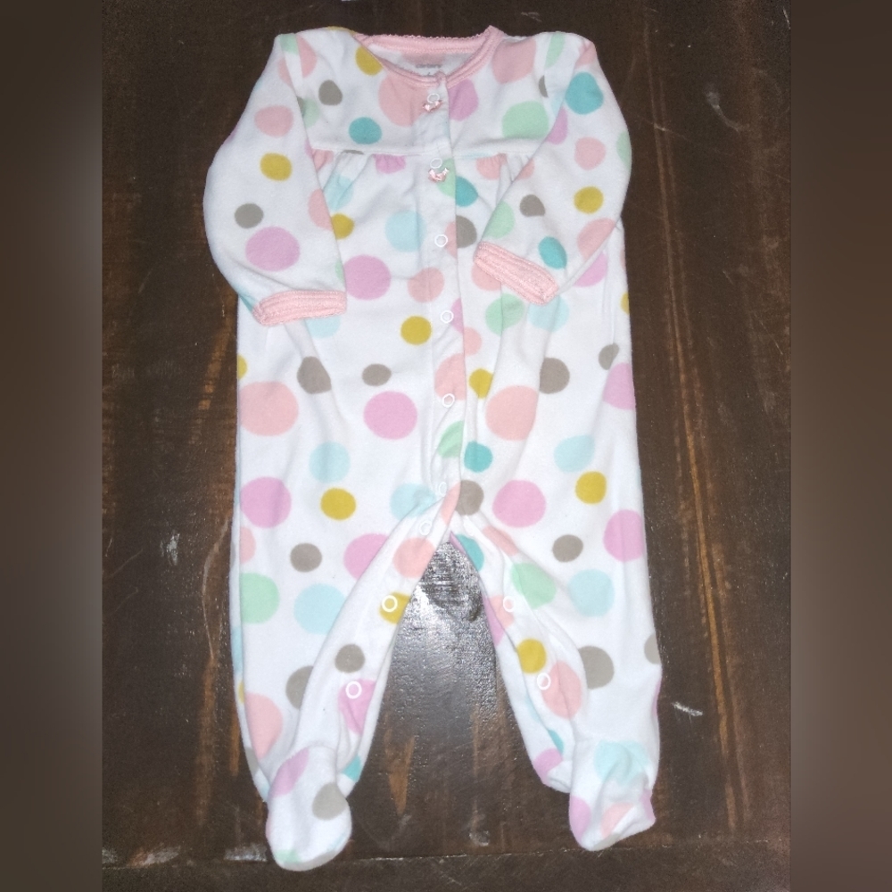 💗💗4/20 Deal💗💗Carter's polkadot sleeper 6 months - Picture 1 of 3